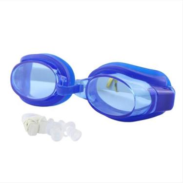 Imagem de kit 2 Óculos de natação Infantil Silicone piscina praia para menino e 