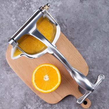 Imagem de Espremedor de suco manual em liga de alumínio com pressão manual laranja