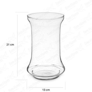 Imagem de Vaso de Vidro para Decoração Haiti 21x13 - Pense Flores