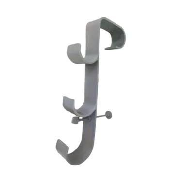 Imagem de IEUDNS Suporte para poste de piscina acima do solo, ganchos triplos, equipamento, organizador, suporte para rede de skimmer de folhas de piscina, gancho de, Cinza, 1 Pc