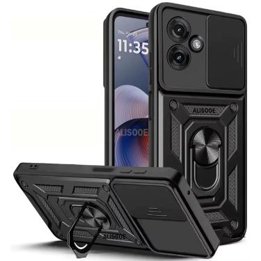 Imagem de Capa Capinha Armadura C/ Proteção da Camera Suporte Anel 360 Para Motorola Moto G55