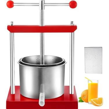 Imagem de Espremedor manual de suco de 2L, prensa de queijo de frutas e ervas, aço inoxidável de grau alimentício para cidra de frutas, vinho, azeite de oliva