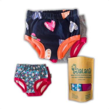 Imagem de Kit 4 Calcinhas Desfralde Malana Eco Premium - Absorvente Impermeável