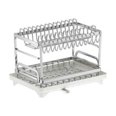 Imagem de Ｂｅｓｇａ Escorredor de pratos, armazenamento e organização, suportes estáveis para talheres, porta-copos para, escorredor de pratos, de pratos de 2