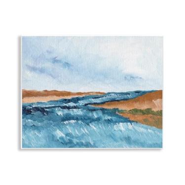 Imagem de Stupell Industries Desenho de arte abstração de placa de parede Coastal Dreams por Nikita Jariwala, 28 x 35 cm