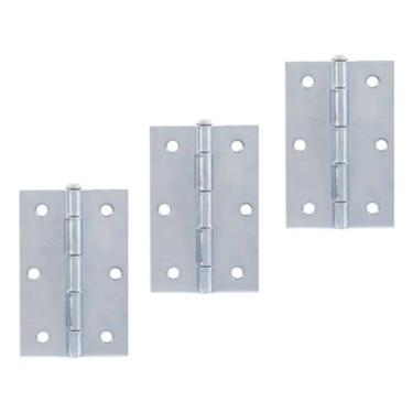 Imagem de Kit 3 Dobradiças Porta Madeira 3,5 União Mundial