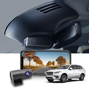 Imagem de Fitcamx Frente 2160P+Traseiro 1080P Carro Câm para Volvo XC90 2016-2022 T5 T6 T8 (Model A), OEM Fábrica Aparência, 2 Way HD Vídeo, Integrado WiFi&APP, Loop Gravação, G-Sensor, Plug&Play, 128GB Cartão