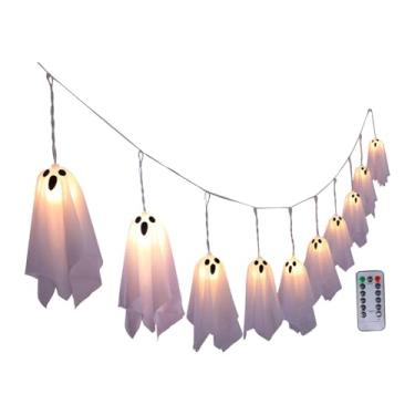 Imagem de Generic Cordão de luzes LED malignas de Halloween com 8 modos, reutilizável, iluminação doméstica, guirlanda maligna para gramado, quintal, janela, casa