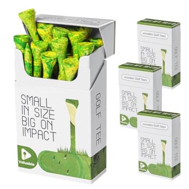 Imagem de Amy Sport Golf Tees Camiseta de bambu de 6 cm em volume mais forte do que a madeira, pacote com 60/200, cor vermelha, azul, branca, madeira, 70 mm de comprimento, reduz o atrito para homens, mulheres e crianças... (azul, 200 peças em 8,1 cm)