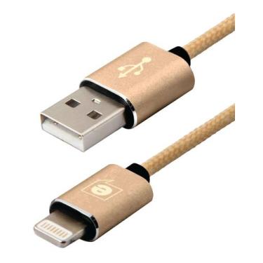 Imagem de Cabo Premium Lightning 1.5m Easy Mobile Dourado, Dourada