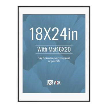 Imagem de VCK Moldura de pôster preta de 45 x 61 cm, moldura de alumínio – exibe pôsteres de 40 x 50 cm com tapete ou 45 x 61 cm sem, montagem na parede, decoração de casa para sala de estar, escritório, parede