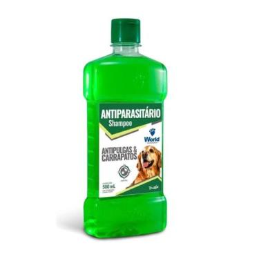 Imagem de Shampoo Antiparasitário World Dugs Cães 500ml Anti Pulgas e Carrapatos