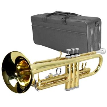 Imagem de Trompete Laqueado Afinação Bb Si Bemol com Case - Tander