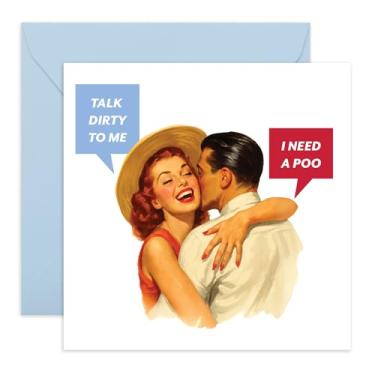 Imagem de Cartão engraçado para casais – Talk Dirty to Me I Need a Poo – Cartão bem-humorado de aniversário, Dia dos Namorados ou Just Because para namorado, namorada, marido, esposa, senhor, senhora, casais