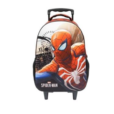 Imagem de Mochila Rodinhas G Spider Man Homem Aranha 3D - Xeryus 10970