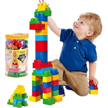 Imagem de BLOCOS MULTICOLORIDOS PARA MONTAR - 77 PEÇAS GRANDES - MENINOS E MENINAS - BRINQUEDO EDUCATIVO - INTERATIVO - DIVERTIDO - DESENVOLVE HABILIDADES CRIATIVAS NO SEU FILHO