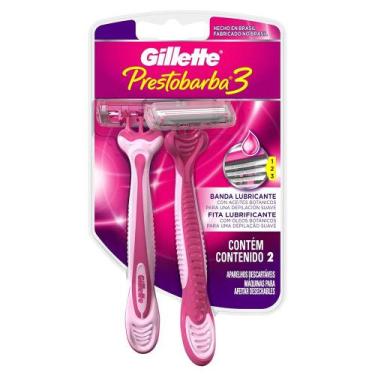 Imagem de Kit c/ 4 Lamina de barbear feminina Gillette Prestobarba 2un