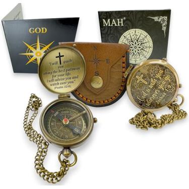 Imagem de MAH - Bússola do Caminho de Deus - Presentes religiosos - Presentes cristãos para homens, presentes católicos, presentes para adolescentes, presentes inspiradores para mulheres, presentes sentimentais C-3291