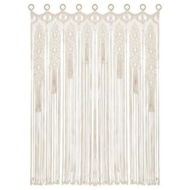 Imagem de Cortina de macramê Osunnus Boho, divisória de quarto grande 200x120cm