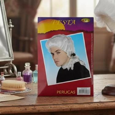 Imagem de Peruca De Juiz Luiz XV Colonial de Época Teatro Festas Cosplay - CM Pr