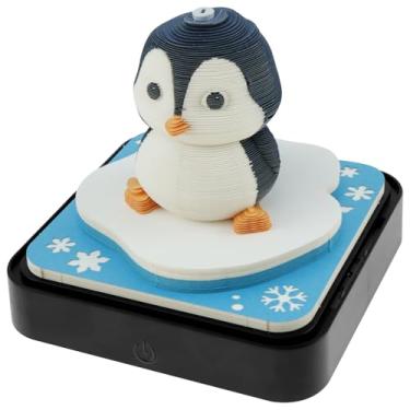 Imagem de ZJRDYYK Bloco de notas de calendário de arte 3D 2025, calendário de 2025, bloco de notas 3D, notas adesivas para entalhar em papel, calendário de mesa diário 3D, papel rasgar com luz LED e capa contra