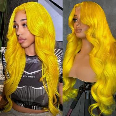 Imagem de Peruca Avolo Yellow Human Hair 24cm Body Wave HD Lace 13x4