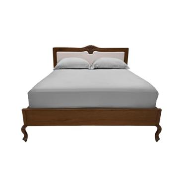 Imagem de Jogo de Cama Queen Percal 400 Fios 100% Algodão Egípcios 03 Peças Ruth Sanches Toque Premium Extra Macio – Prata