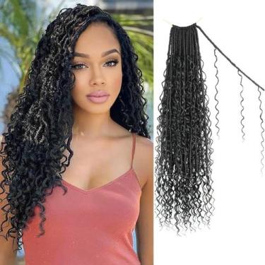 Imagem de Crochet Hair Boho Faux Locs 18 polegadas Goddess Locs, 8 pacotes - Tre