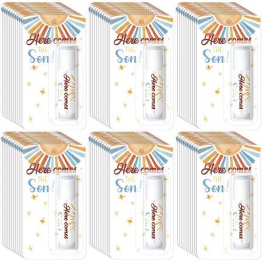 Imagem de Bálsamo labial Sacubee Here Comes the Son Baby Shower, pacote com 30