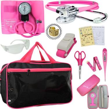Imagem de Kit Enfermagem Top Cores Premium Completo Estagio - Love Saude, ROSA P
