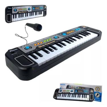 Imagem de 2X Piano Teclado Infantil Microfone Cantar Brinquedo Musical