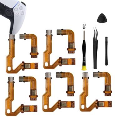Imagem de MYPUQIAO 5 Sets Microphone Flex Cable Replacement for PS5 V2 2.0 BDM-020 Left and Right Handle Inner Mic Ribbon, Playstation 5 Speaker L R Connector Cable Dualsense Controller with Repair Tool Set(V2)
