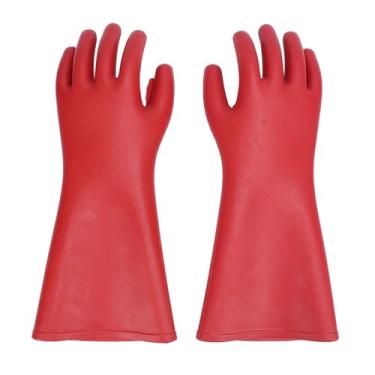 Imagem de Fafeicy 2 PCS Luvas Elétricas de Alta Tensão, Luvas de Borracha Isoladas de 12kV Piercing Anti -corte, para Trabalho de Eletricista Com 1,8 Mm de Espessura