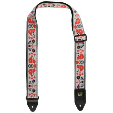 Imagem de Ernie Ball Jacquard Guitar Strap, Red Bird Winter (P04689)