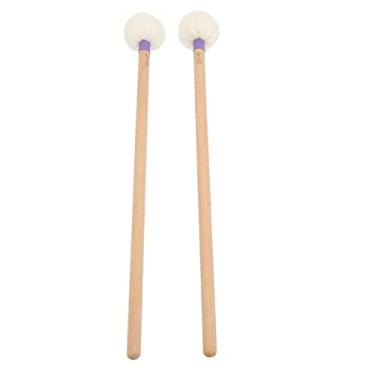 Imagem de LiebeWH Martelo de Bateria de 2 Peças Com Cabeças de Feltro e Manípulos de Madeira Não Deslizam Bastões de Percussão para Vários Tambores (Roxo)