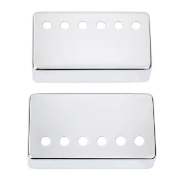 Imagem de Banworks Capas de metal Humbucker Capas para captador de guitarra elétrica 50 mm (1-31/81.3 cm) / 52 mm (2-3/162.6 cm) Capas de captador de pescoço/ponte para Epiphone EPI/SQ/IBZ/PRS Pacote de 2 JT