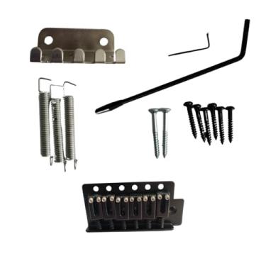 Imagem de Ponte Para Stratocaster Com Tremolo Preto Kit Completo
