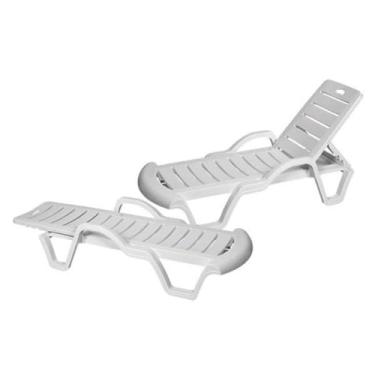 Imagem de Espreguiçadeira Plástica Bahamas 3 Posições Lillos Pet (Branco)