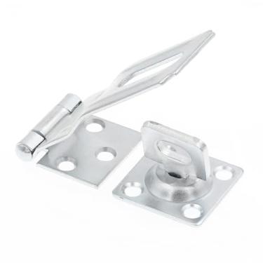 Imagem de Prime-Line U 117120 Porta e portão, trava de dobradiça de ferrolho de segurança com grampo giratório de 8,5 cm com parafusos, zincado (pacote único)