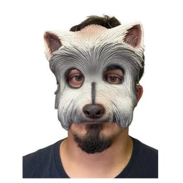 Imagem de Fantasia Mascara yorkshire cachorro Metade do rosto de Látex - Genéric