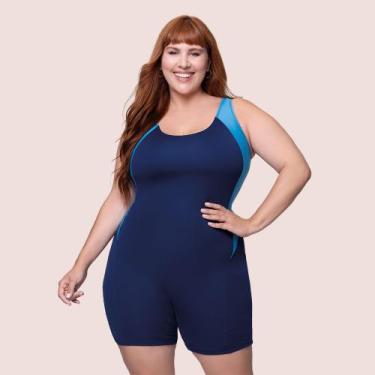 Imagem de Maiô Adulto Liso Selene Modelo Macaquinho Para Natação Básico Feminino