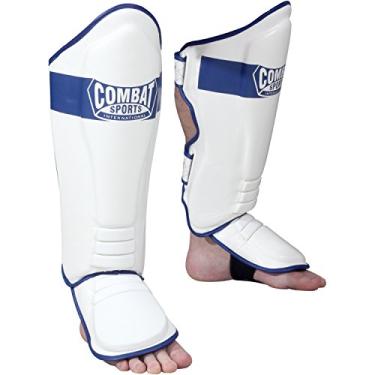 Imagem de Ringside Combat Sports MMA Kickboxing Caneleiras, Preto, Grande, Branco, Large