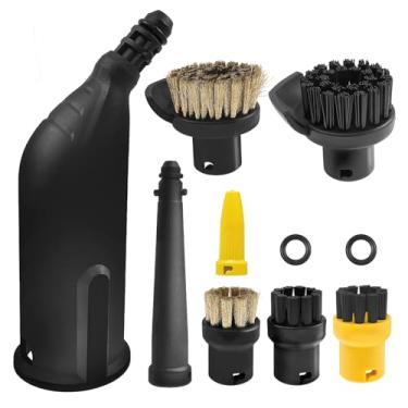 Imagem de 10 peças acessórios de limpeza a vapor bocal de escova para Kärcher compatível com SC1 SC2 SC3 SC4 SC5 nylon plástico versátil resistente ao desgaste limpador a vapor para limpeza da borda do canto da