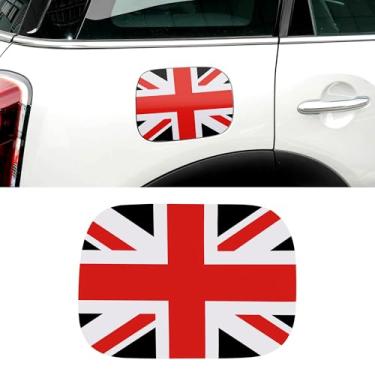 Imagem de TOMALL Decalque de tanque de gasolina compatível com Mini Cooper F60 adesivo de almofada de tanque de combustível padrão bandeira do Reino Unido decalque decalque de tampa de gás acabamento à prova