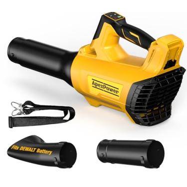 Imagem de Soprador de folhas sem fio para bateria máxima de 20 V, motor sem escova de 650 CFM/160 MPH 26000 RPM com modo turbo e 4 velocidades ajustáveis, interruptor de trava, soprador de folhas elétrico