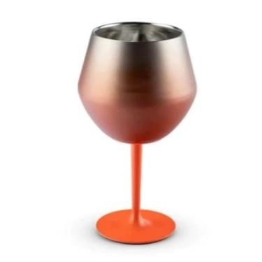 Imagem de Taça Copo Térmico De Aço Inoxidável 2 Em 1 Para Drinks Bebidas 420ML(Laranja)