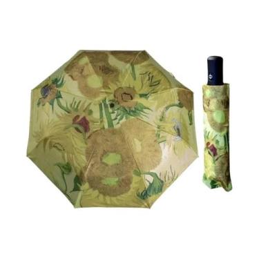 Imagem de Guarda-chuva Automático Com Padrão Van Gogh, Pequeno, Fresco, De Vinil