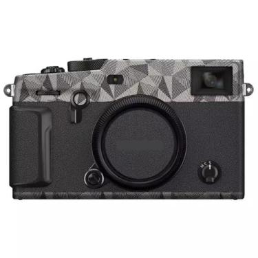 Imagem de Adesivo de capa de câmera X Pro3 para FujiFilm X-Pro3 protetor de câmera película protetora de pele decoração e resistência ao desgaste XPro3 (triângulo titânio + couro preto)