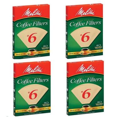 Imagem de Filtros de café Melitta Natural Brown Cone 6 160 Count