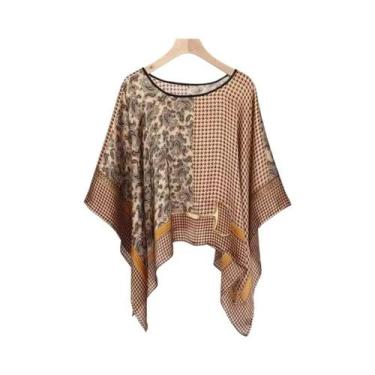 Imagem de Blusa Solta De Chiffon Com Estampa Sexy Para Praia De Verão Feminina, 